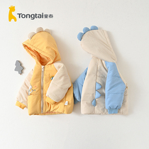 Tongtai Autumn Winter 1-4 years old infants and women baby clothes out thick cotton coat coat coat coat