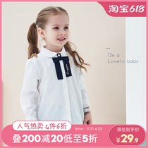 Baby Autumn Dress 1-3 Year Old Girl White Long Sleeve Shirt Infant Pure Cotton Doll Cardio-polo Blouse