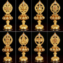 Roundtong Buddha Taiwan Pure Copper Gift Eight Auspicious Swing Parts for the large desktop