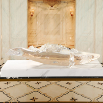 Whale transparent sculpture ornaments commercial hotel sales porch aquarium restaurant desktop soft resin art