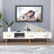 Nordic Easy Living Room Telescoping TV cabinet Small family Type modern minimalist tea table Composition TV ground cabinet Small size