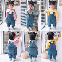 Boys and girls denim pants pants 5 Spring 1 year old boy baby pants baby clothes 0 new set