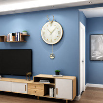 Light luxury deer head watch wall clock Living room modern home fashion atmosphere simple hanging watch Nordic net red creative clock