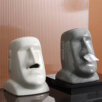 Stone like napkin box retro paper box Coffee room Milk Tea Shop Home With Living Room Tea Table Cramps INS