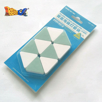 Wenhua model triangular double-sided sponge polished block sand strip polished hand made foam board assembly tool