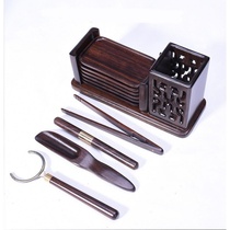 Tea tray ornaments ebony tea ceremony six gentlemen combination home Tea Tea retro mat tea set accessories solid wood tea ceremony Group