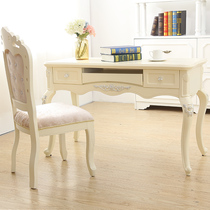European computer desk desktop table home bedroom solid wood writing desk modern simple desk student carving