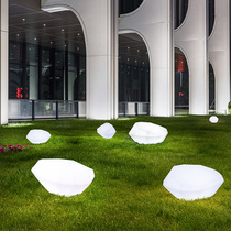 LED lawn landscape courtyard simulation stone light Outdoor garden lighting waterproof Meichen solar pebble light