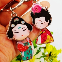 Xian Wentron Tourism Souvenir Cartoon cartoon Tang Emperor Crown Princess Metal Drop glue Key button Delicate Creative Tangale Gifts