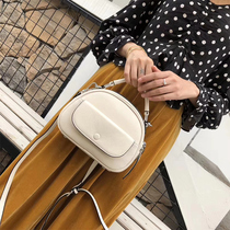 Genuine leather girl bag 2019 new slanted satchel Han version 100 lap casual handbag Advanced texture retro single shoulder bag