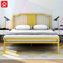 New Chinese modern minimalist princess iron art bed iron frame steel frame double single adult children 1 2 1 51 8 m