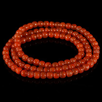 85 85 78 gr 8mm 8mm mouth material cherry red south red agate old type pearl necklace foeball multi-circle handstring