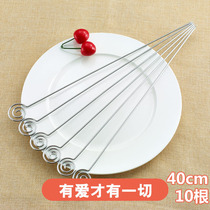 Barbecue Tool 304 Barbecue Sign stainless steel round sign 40cm goat meat skewers Grilled Meat Needle Barbecue Iron signings