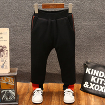 Boy gush casual pants Korean version 2021 Winter New products CUHK Scout children Thickened Warm Kharen Pants