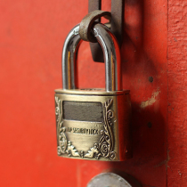 Bike padlock anti-sawing anti-prying villa garden warehouse gate Dormitory Padlock 4 handle the keys