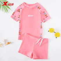 Special foot childrens swimsuit baby split girl in the big child sun - proof swimsuit 2022 new princess swimsuit