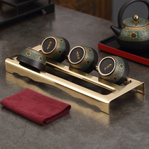 Pure copper tea cup containing shelf Monolayer Clog Cup Shelf Cups shelve tea set Drain Cup Totea Dao Accessories Tea set