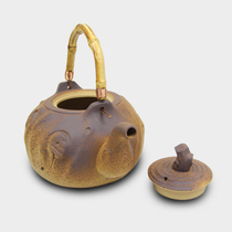 Pottery pot Handmade kettle Cooking teapot Beam Tea maker Electric pottery stove Teapot Coarse pottery Teapot Kung Fu tea set