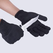 Grade 5A one steel wire protective gloves reinforced multi-purpose cut-proof protective gloves black security supplies