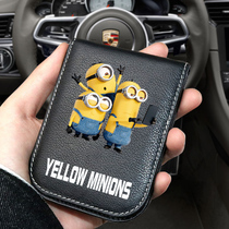 Small Yellowman Fashion Tide Man Personality Creative Drivers License Protective Sheath Motor Vehicle Walking License Cartoon Genuine Leather Leather Leather Cover