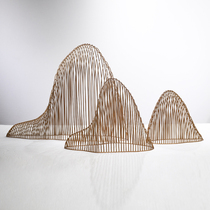 Nordic ornaments model room sales office hotel living room office abstract metal art decoration custom-made