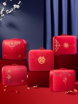 Wedding quilt storage bag red four-piece packaging portable wedding dowry wedding dress quilt quilt bag