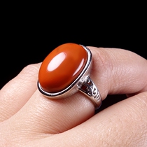 Design south red agate persimmon red big egg noodles Futai Ankangring hz01116 G