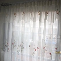 Foreign trade original single export finished curtain screen curtain embroidery flower American pastoral Balcony bay window Living room window screen treatment