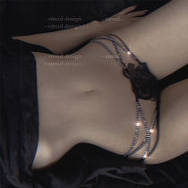 LA Bling diamond girl lace low waist flash drill hollow thin ice silk briefs women