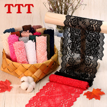 Color wide lace accessories decoration black lace edge white fabric clothes fabric diy handmade LEED ribbon