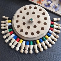 Childrens Puzzle Toys Color Memory Chess exercise Memory logic Thinking development Brain Puzzle Toy Wooden