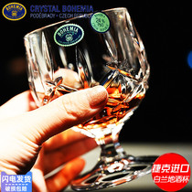 Czech BOHEMIA IMPORTED CRYSTAL GLASS HIGH FOOT CUP WHITE LANDY CUP MAGIA WINE BOTTLE DRY GNAC GLASSES RED WINE GLASSES