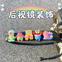 Battery electric car motorcycle locomotive decoration small accessories pendant decoration rearview mirror doll doll SpongeBob SquarePants