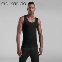 ClarKarida Mens Warm Vest Male Bacteriostatic Traceless Velvet Wool Base Warm Underwear Plus Fleece Thickened