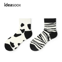 Japanese womens socks cute cows personality ins tide socks female summer socks Net Red Girl Joker black and white socks