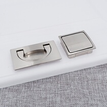 Stainless steel round tatami hidden bounce handle embedded invisible concealed closet door drawer handle
