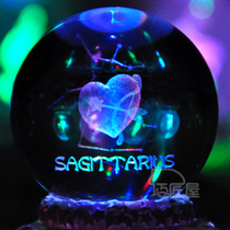Constellation crystal ball special heart-to-heart creativity to send wife to girlfriend girlfriend birthday Valentines Day gift