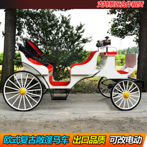 Hot sale European sightseeing carriage Wedding photography travel solicitation carriage Real estate reception can be changed to electric Datang carriage