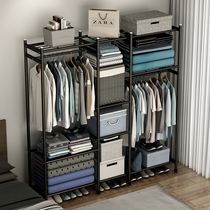 Simple drying rack floor-to-ceiling folding home bedroom wardrobe type large-capacity indoor coat rack storage hanger G