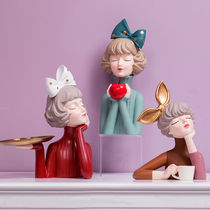 Cartoon big ornament bubble girl Nordic light luxury living room room ornament gift ornament ornament Birthday