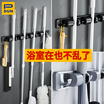 Punch-free mop rack Strong adhesive hook hanger mop cloth balcony storage artifact broom card holder mop clip mop clip