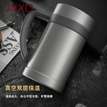 IKXO pure titanium upscale insulation cup men women with handle to make tea titanium water glass sub portable business office