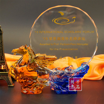 New product creative glass crystal trophy Company annual meeting gift veterans veterans memorial military demobilization souvenirs