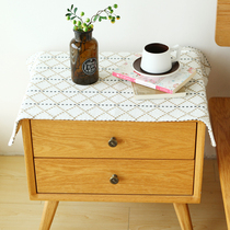 (clear cabin) meritocratic 6651 minimalist Nordic cotton thread woven dust cloth cover towels anti-slip bed head cabinet lid cloth art