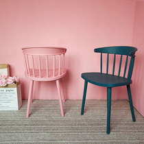 Nordic dining chair Windsor chair lazy Net red suitable household plastic armrest backrest desk dressing chair stool ins chair