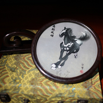 Su embroidered bifacial embroidered table screen Chinese wind gift embroidery screen pendulum piece handmade real silk Shu embroidered Xiangembroidery