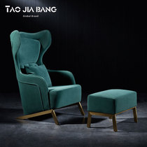 Tiger chair single sofa post modern light luxury hotel backrest stainless steel lounge chair living room designer sofa chair