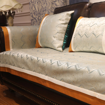 Modern light luxury style leather sofa cushion cover non-slip four seasons universal European simple Nordic cushion American fashion