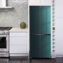 Glass panel TCL four-door open refrigerator air-cooled frost-free frequency conversion household energy-saving silent 398 liters large capacity