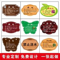 Osmanthus tree hanging practical acrylic tree card Scenic spot custom Botanical Garden hanging community trees Campus greening